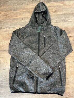 Original Deluxe Men's Heather Gray Hooded Zip-Up Sweatshirt